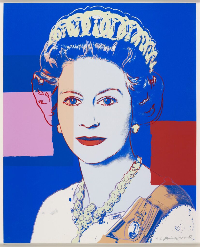 Andy Warhol paints Queen Elizabeth II