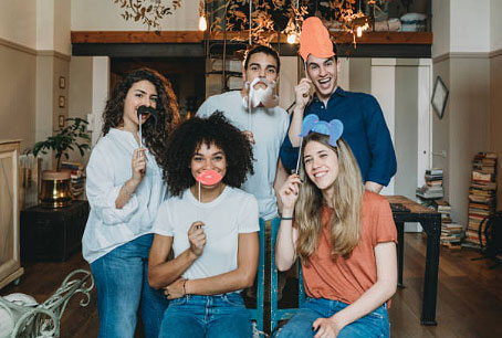 Family photo editing services sample showing a fun group photo suitable for unwanted object and prop removal.